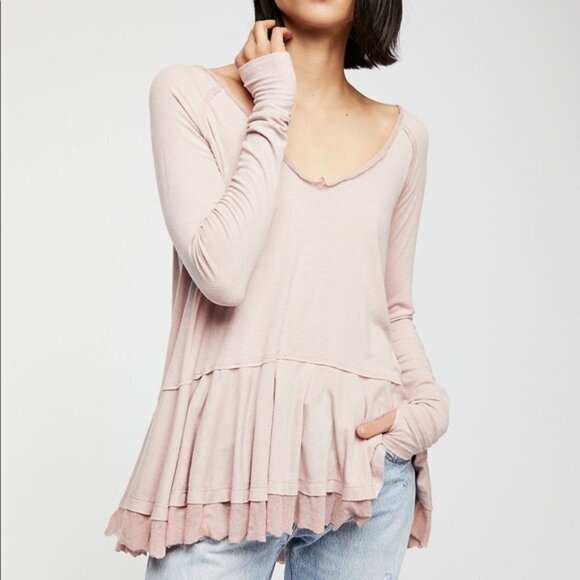 Free People We the Free Tangerine Tee In Mauve - Picture 1 of 12